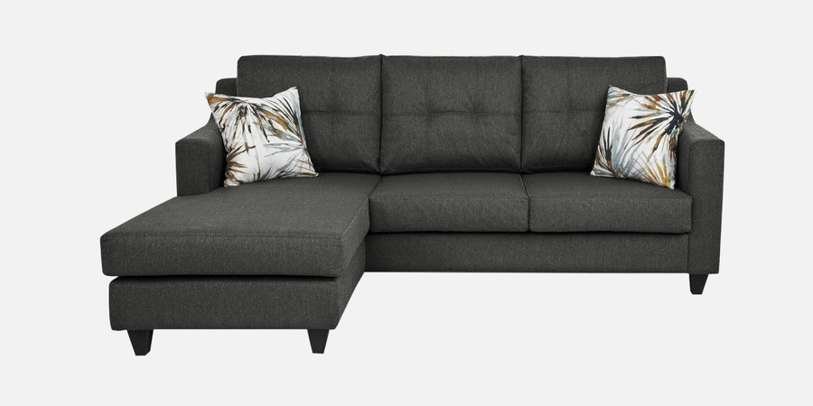 Welly Fabric Rhs Sectional Sofa 2 Lounger In Charcoal Grey Colour - Febonic Living