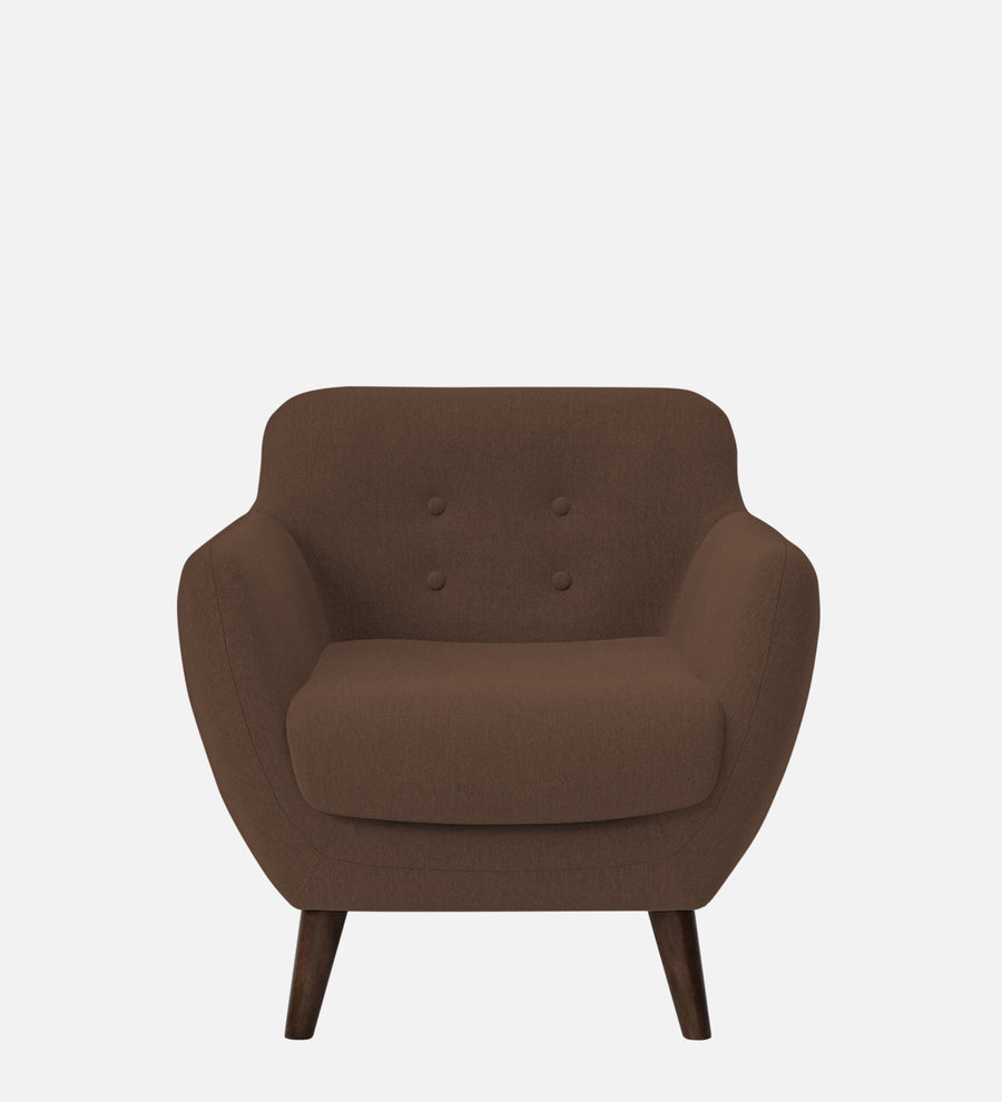 Goofy Fabric 1 Seater Sofa In Ash Brown Colour - Febonic Living