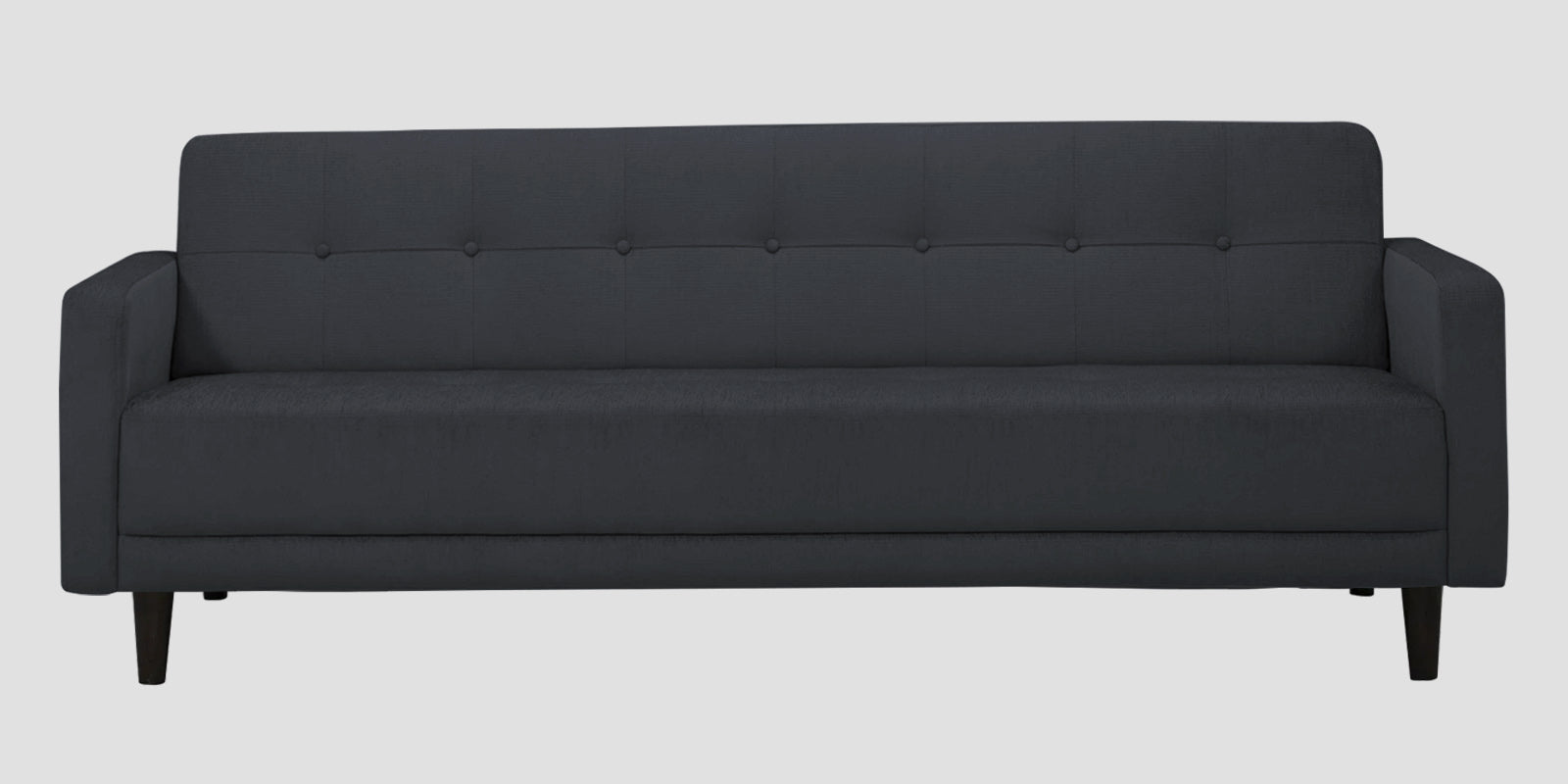 Noha Fabric 3 Seater Sofa In Charcoal Grey Colour