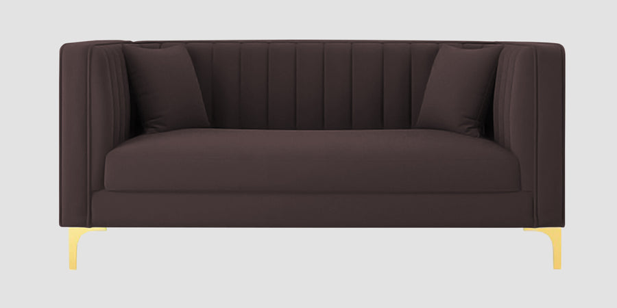 Saban Velvet 2 Seater Sofa In Mocha Brown Colour - Febonic Living