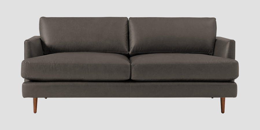 Sterio Leatherette 2 Seater Sofa In Shark Grey Colour - Febonic Living