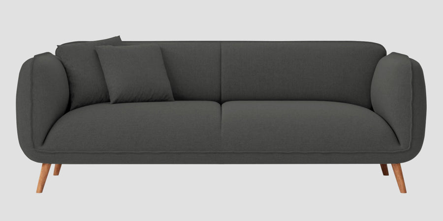 Zia Fabric 3 Seater Sofa In Stone Grey Colour - Febonic Living