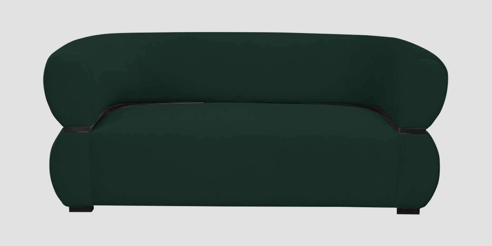 Kula Velvet 2 Seater Sofa In Forest Green Colour