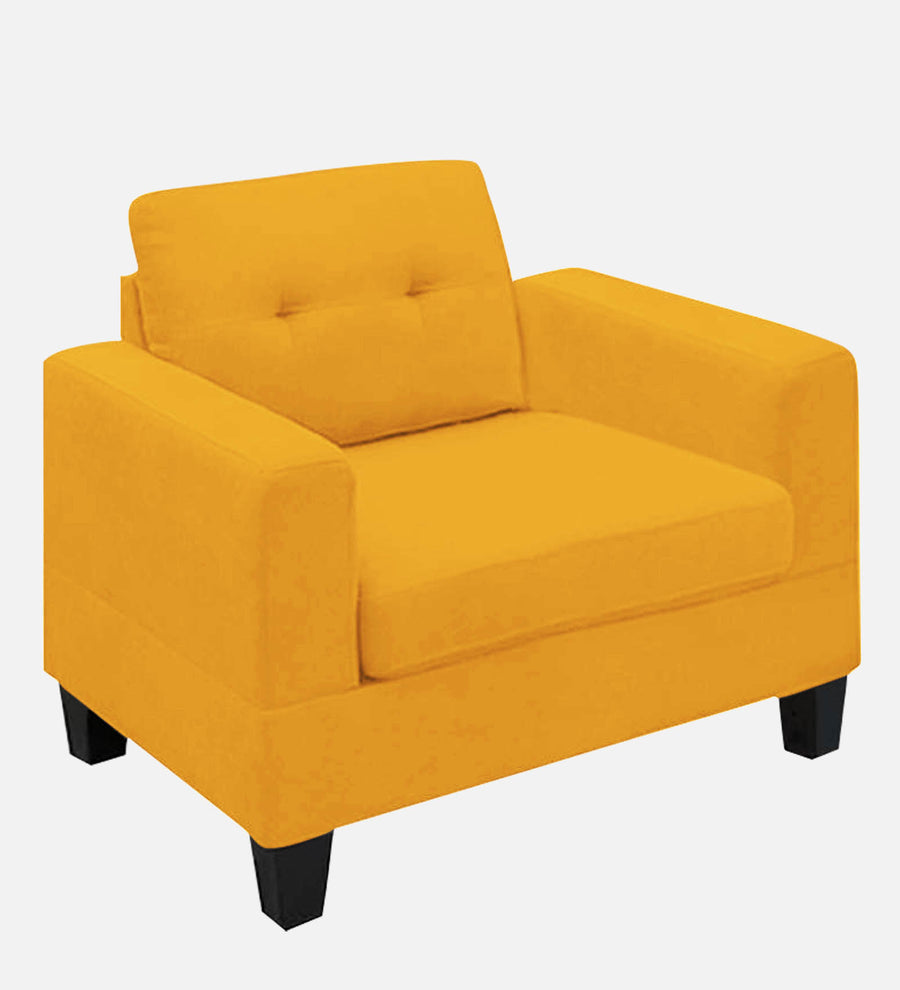 Thomas Fabric 1 Seater Sofa In Bold Yellow Colour - Febonic Living