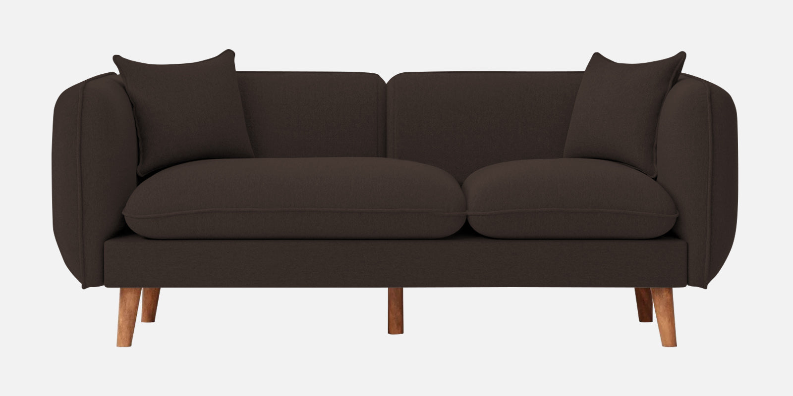 Reva Fabric 2 Seater Sofa In Coco Brown Colour