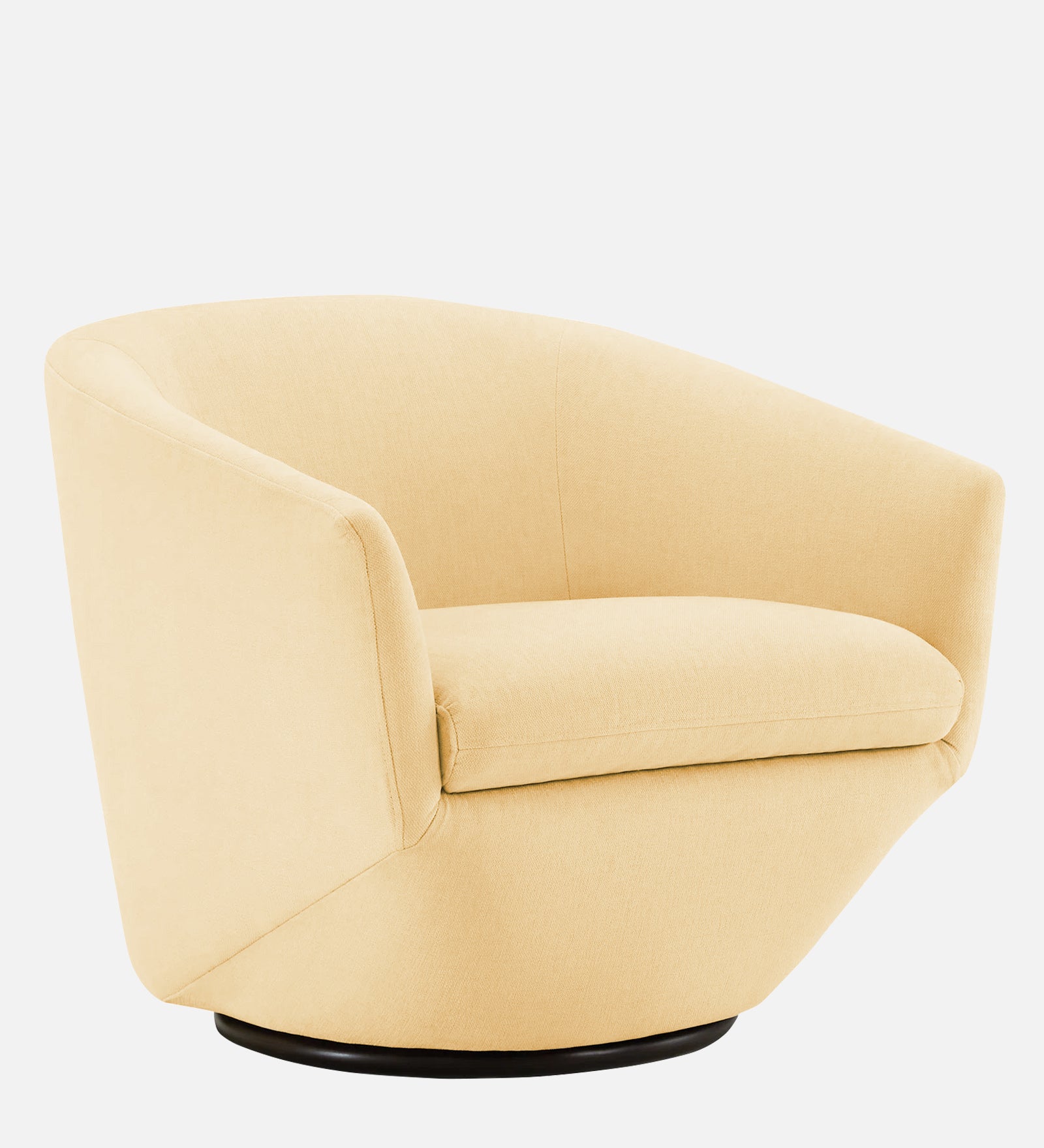 Haddie Velvet Swivel Chair in Sandy Beige Colour