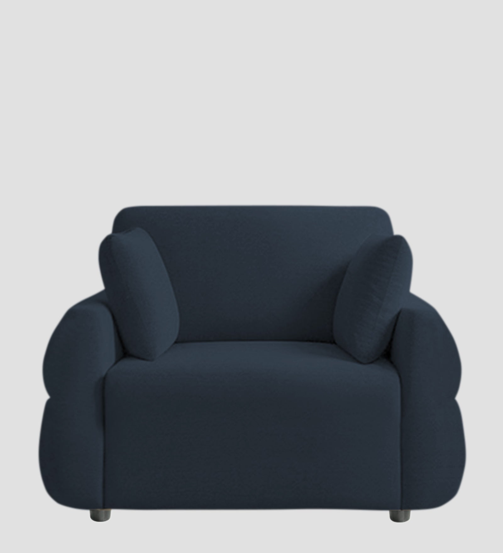 Jack Fabric 1 Seater Sofa In  Denim Blue Colour - Febonic Living