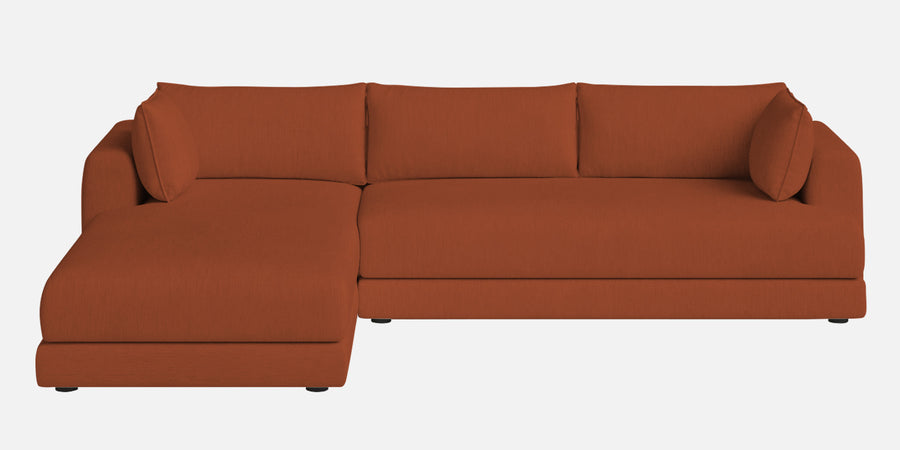 Ziggy Fabric Rhs Sectional Sofa 3 Lounger In Royal Orange Colour - Febonic Living