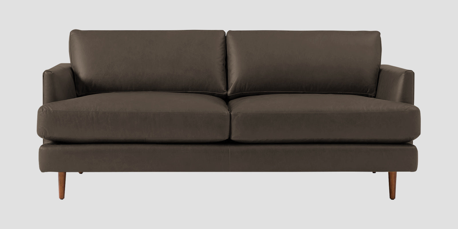 Sterio Leatherette 2 Seater Sofa In Peca Brown Colour - Febonic Living