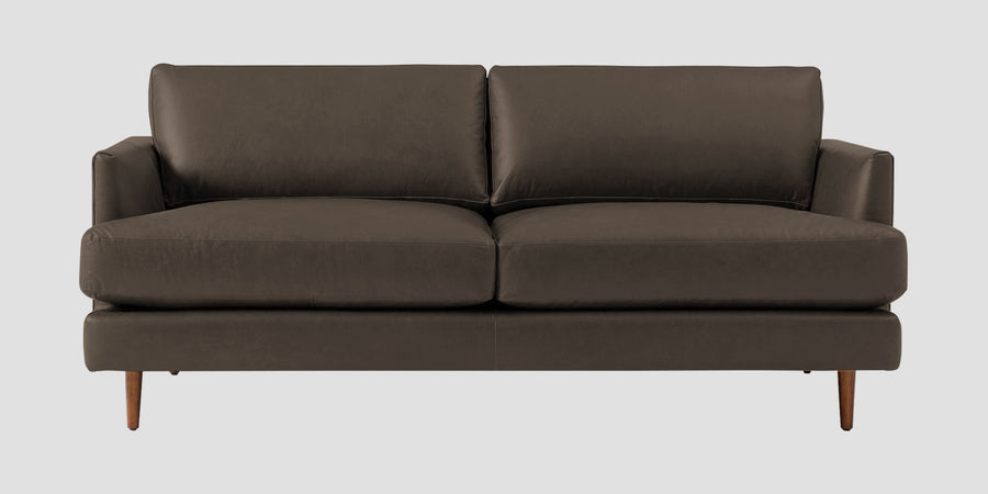 Sterio Leatherette 2 Seater Sofa In Peca Brown Colour - Febonic Living