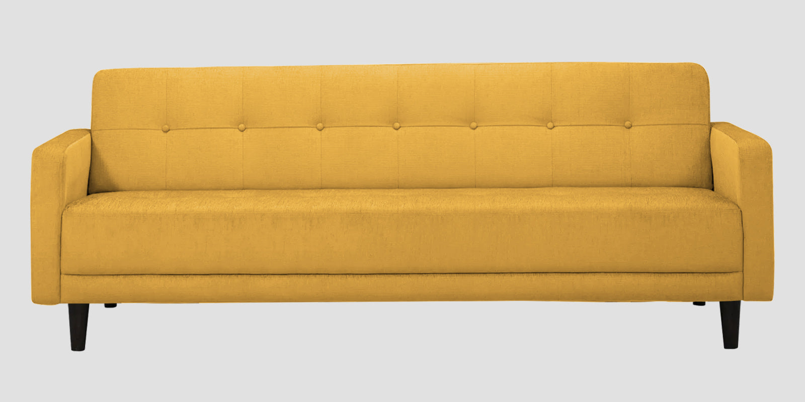 Noha Fabric 3 Seater Sofa In Bold Yellow Colour