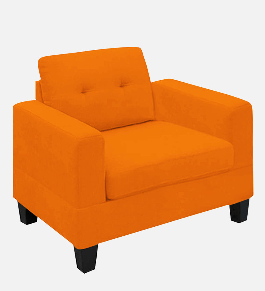 Thomas Fabric 1 Seater Sofa In Vivid Orange Colour - Febonic Living