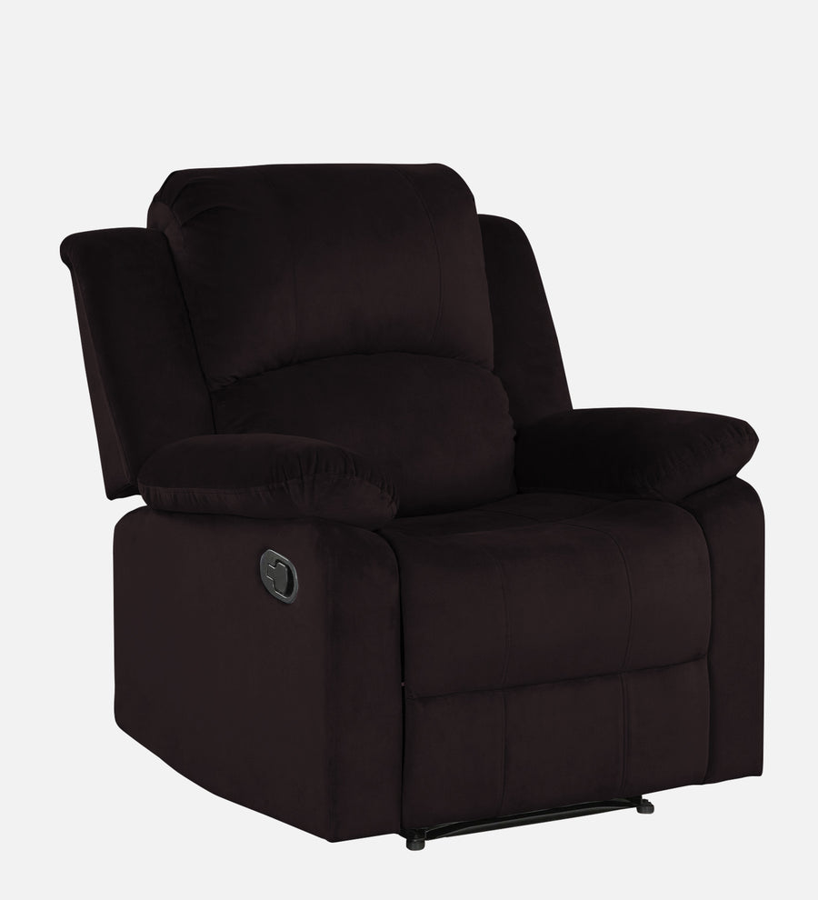 Henry Fabric 1 Seater Motorized Recliner In Cara Brown Colour - Febonic Living