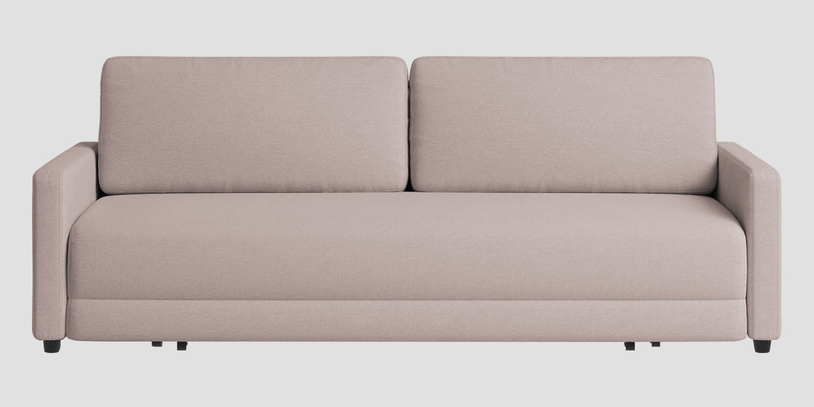 Leora Fabric 3 Seater Convertible Sofa Cum Bed In Almond Beige Colour - Febonic Living
