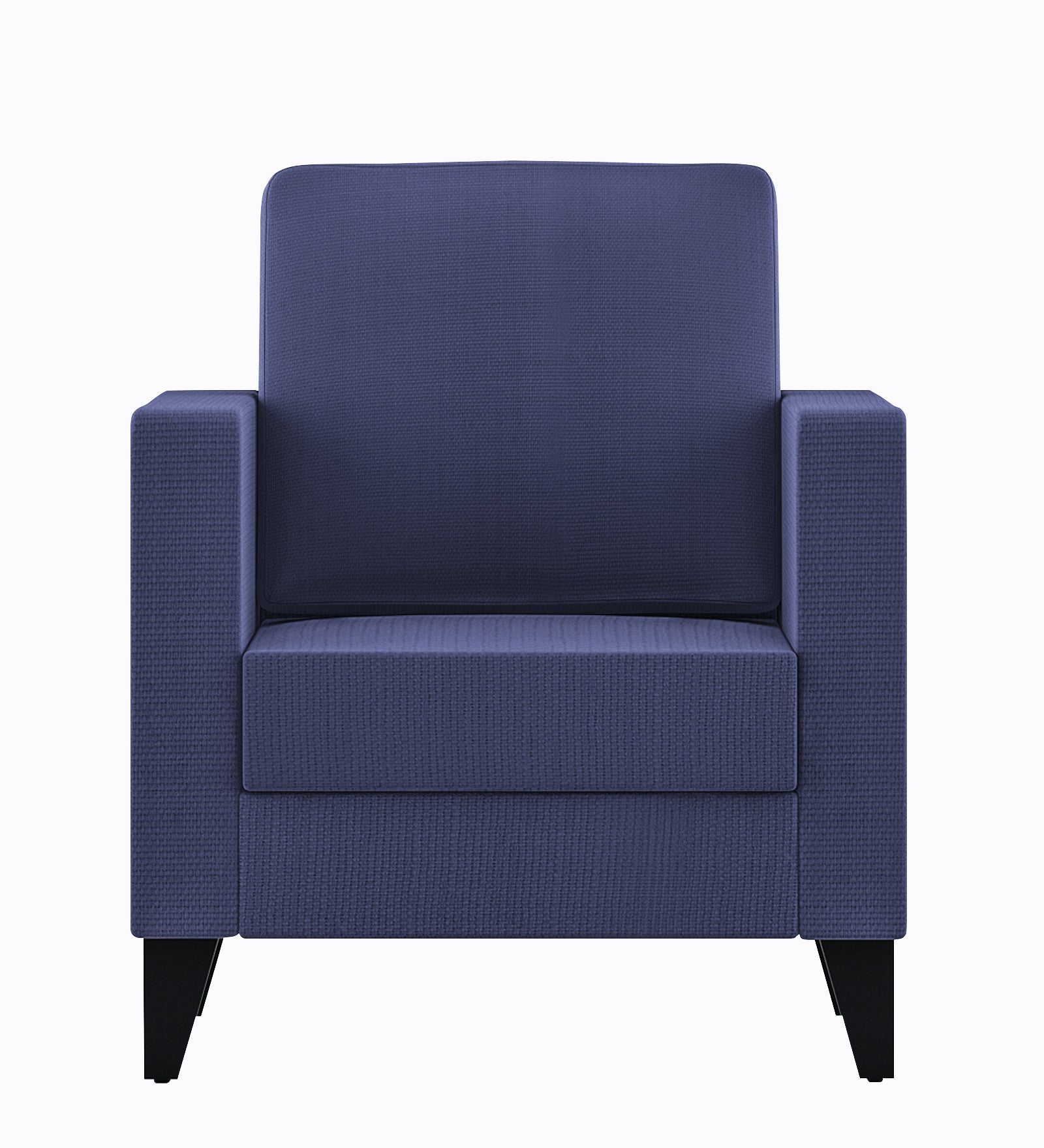 Nori Fabric 1 Seater Sofa In Denim Blue Colour