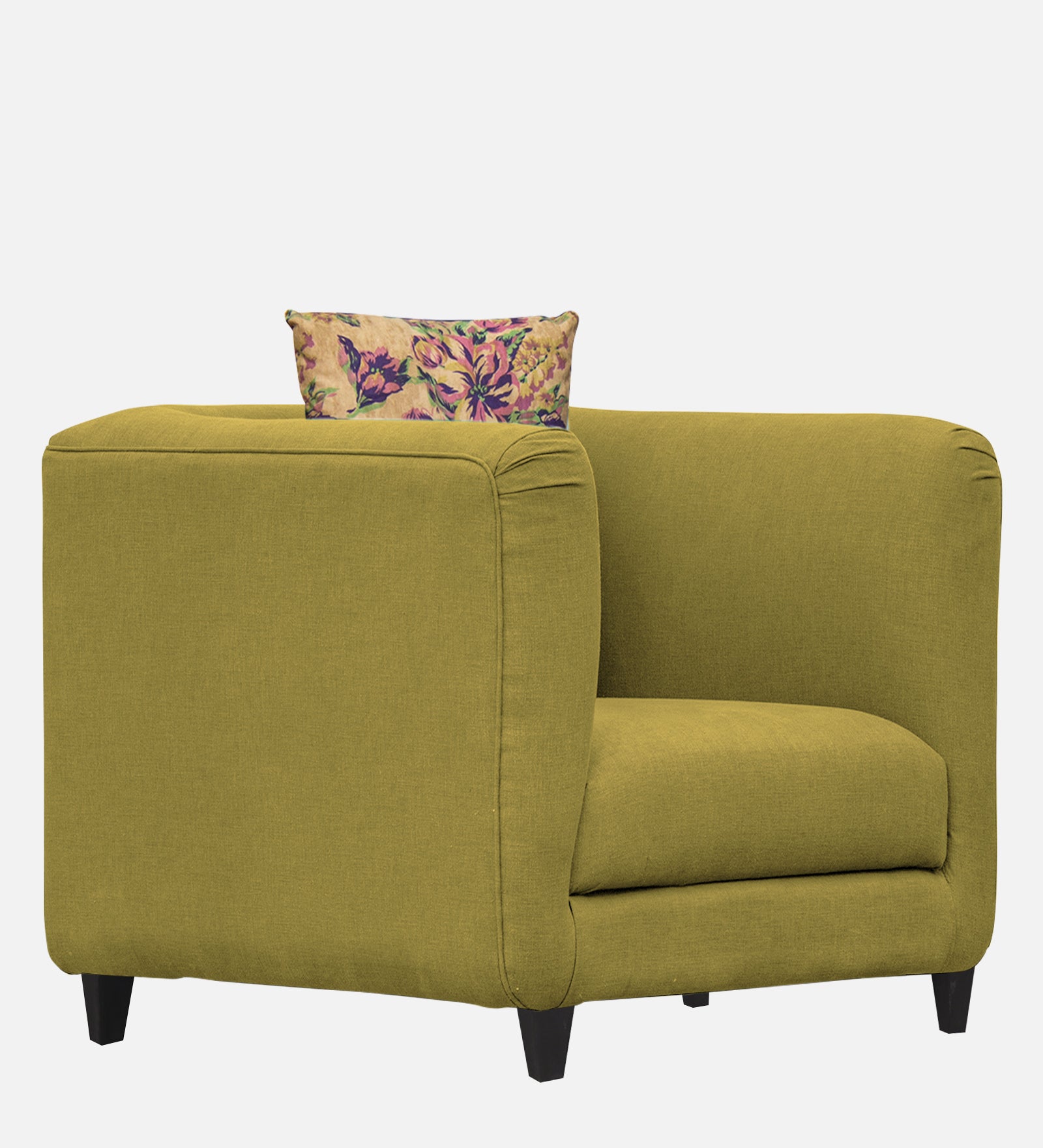 Niki Fabric 1 Seater Sofa in Parrot Green Colour