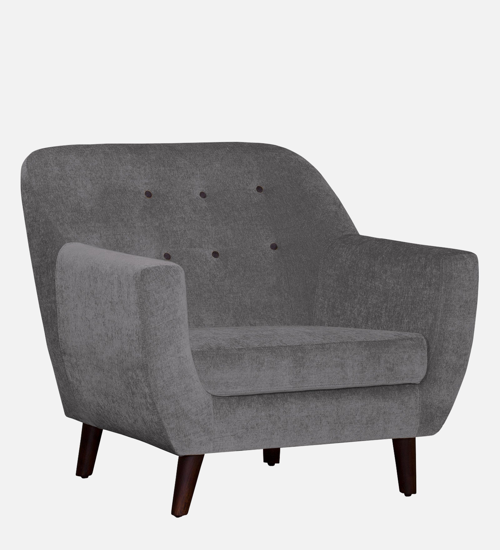 German Fabric 1 Seater Sofa in sudo grey Colour