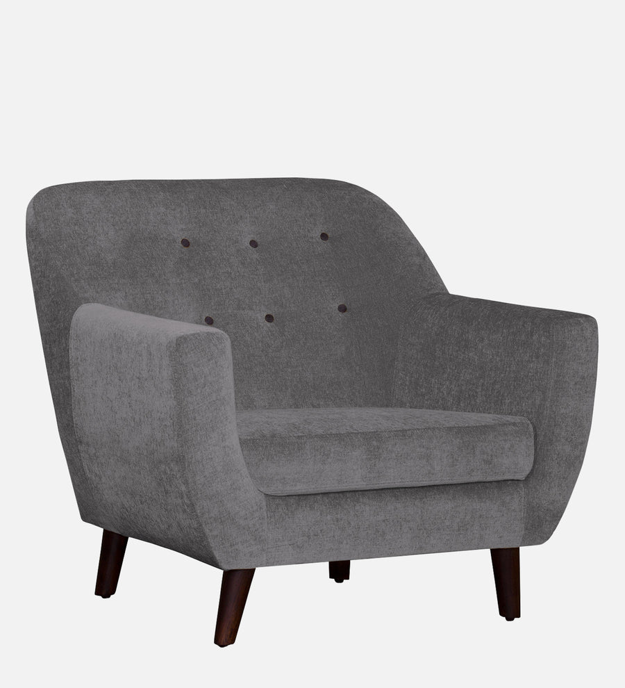 German Fabric 1 Seater Sofa In Sudo Grey Colour - Febonic Living