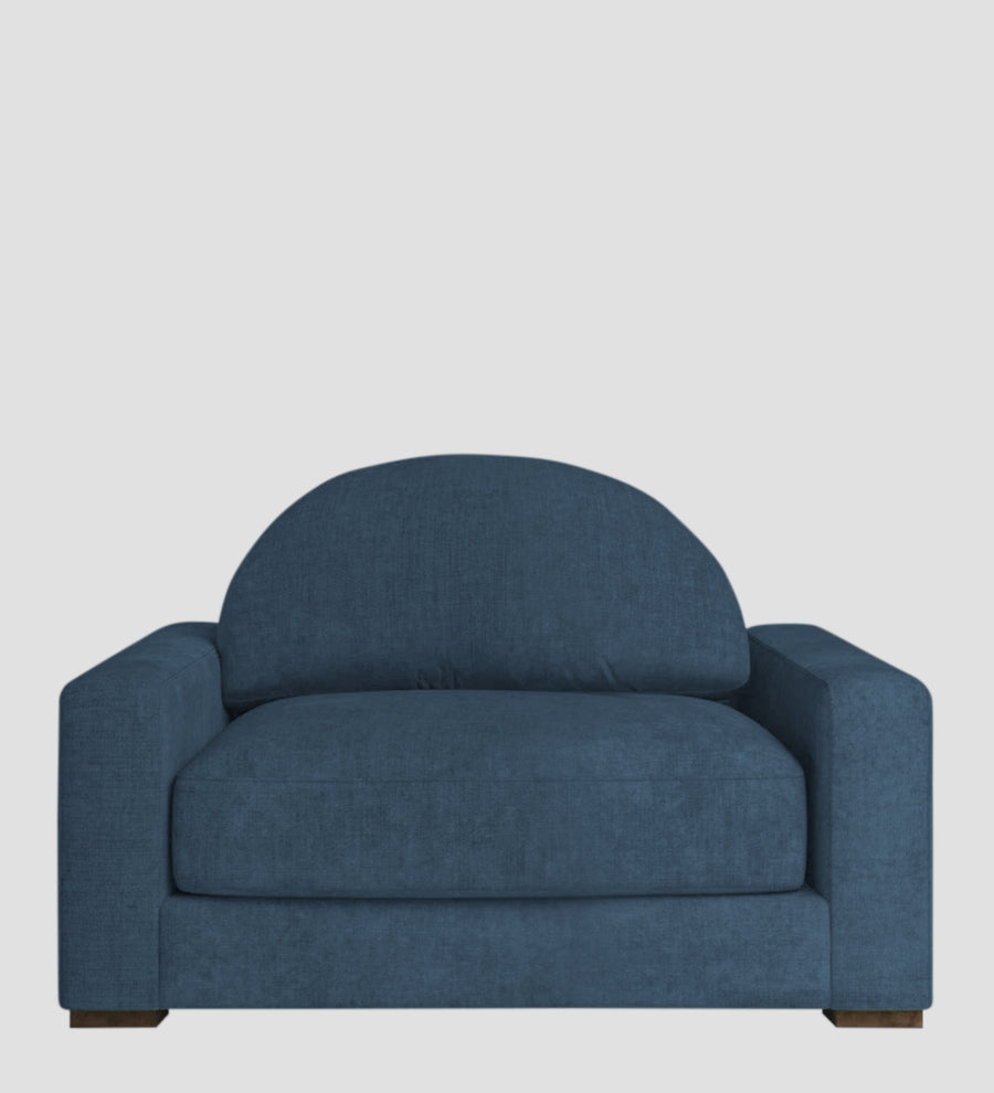 Dara Fabric 1 Seater Sofa In Light Blue Colour - Febonic Living
