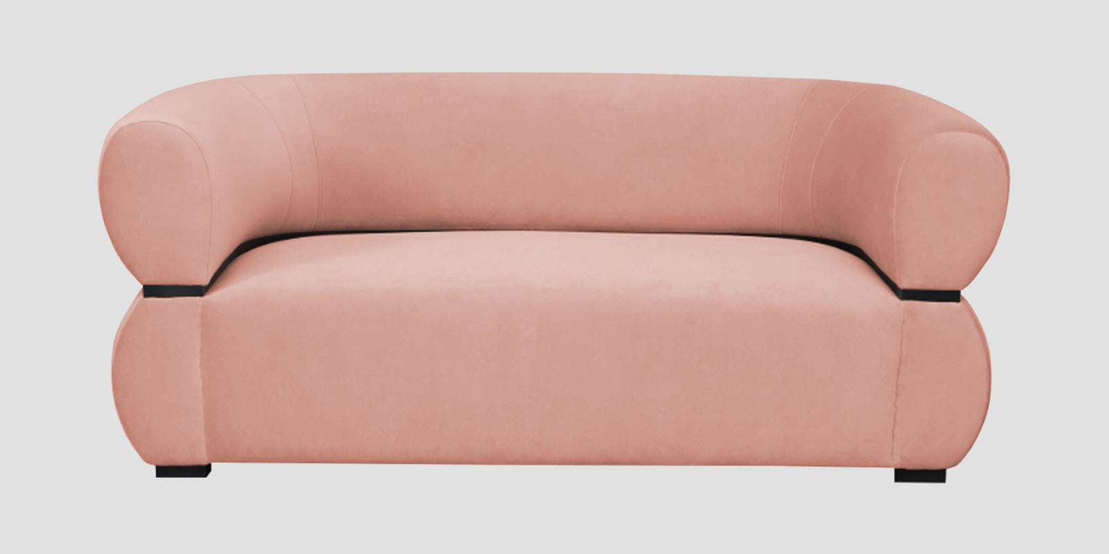 Kula Velvet 2 Seater Sofa In Blush Pink Colour