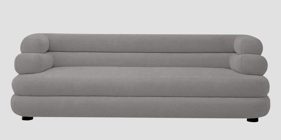 Wener Fabric 3 Seater Sofa In Silver Grey Colour - Febonic Living