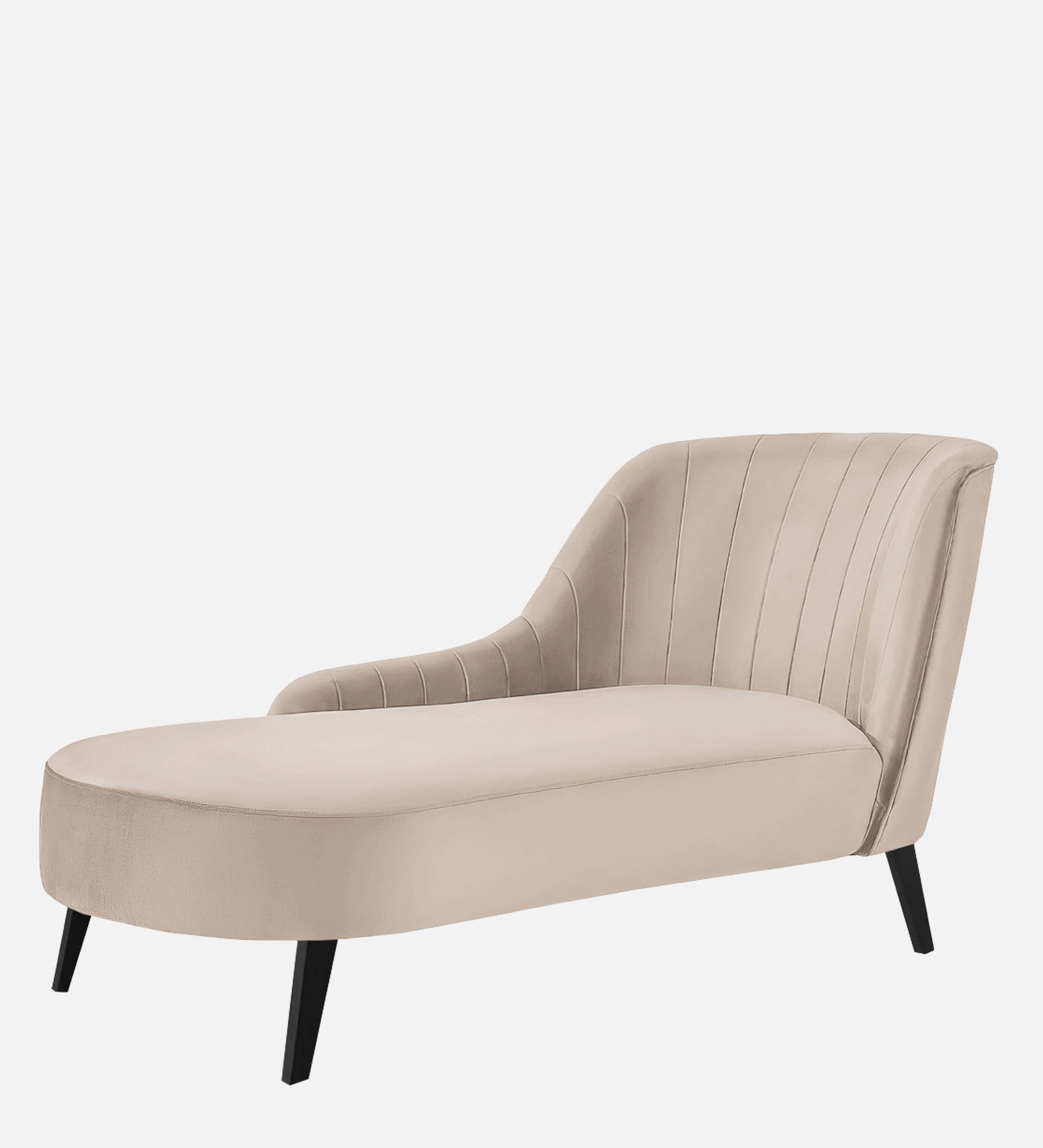 Flora Velvet LHS Chaise Lounger in Camel Beige Colour