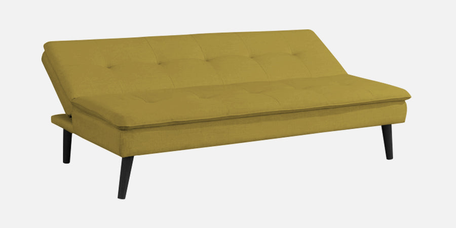 Toner Fabric 3 Seater Convertible Sofa Cum Bed In Parrot Green Colour - Febonic Living
