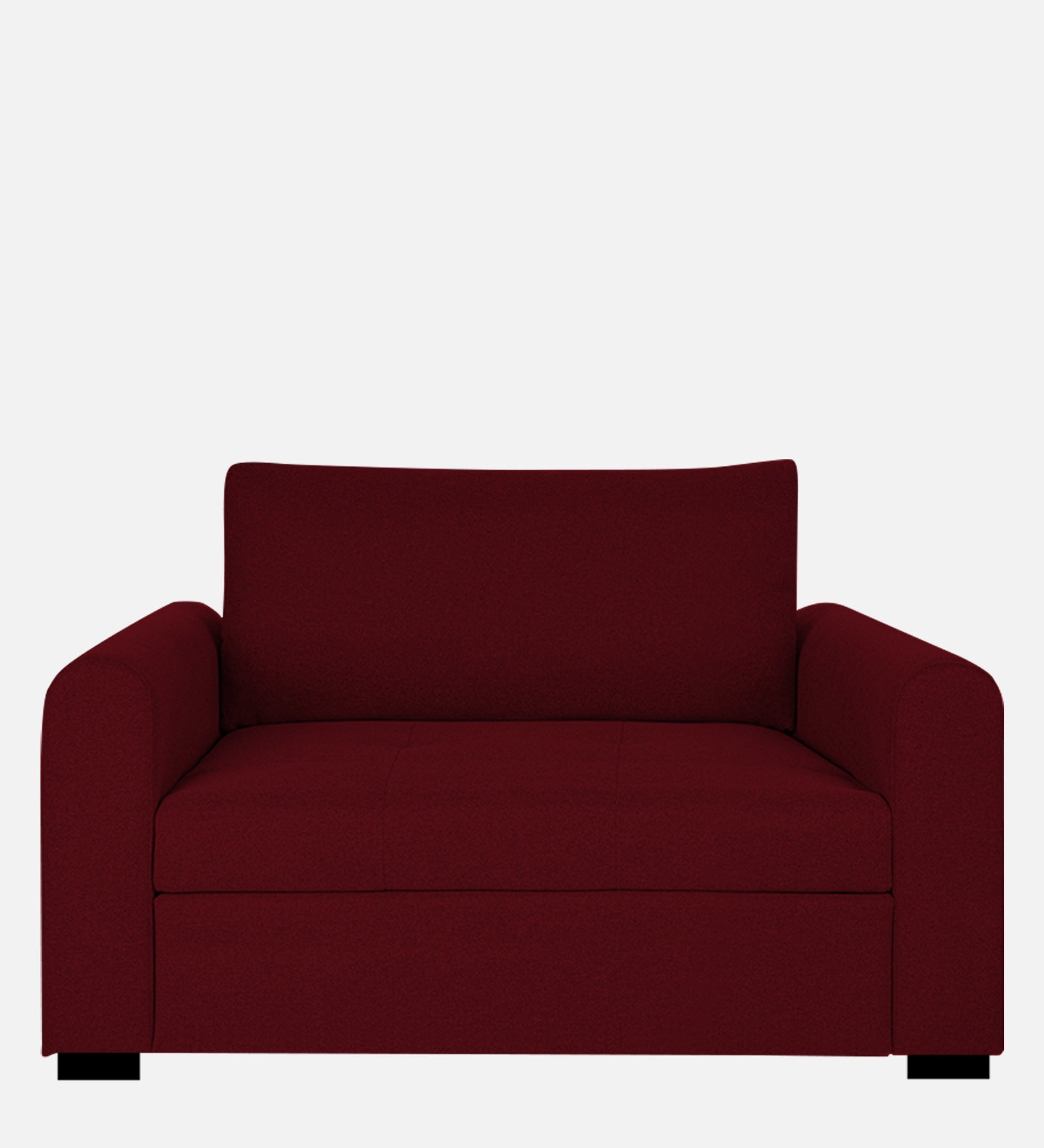 Sigma Fabric 1 Seater Sofa in Ruby Red Colour