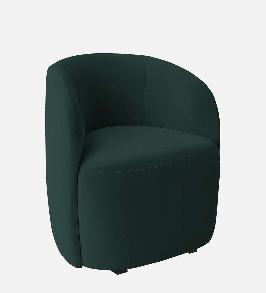Lucky Velvet Lounge Chair In Forest Green Colour - Febonic Living