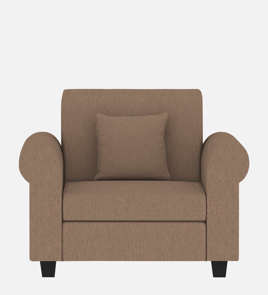 Derado Fabric 1 Seater Sofa In Cookie Beige Colour - Febonic Living
