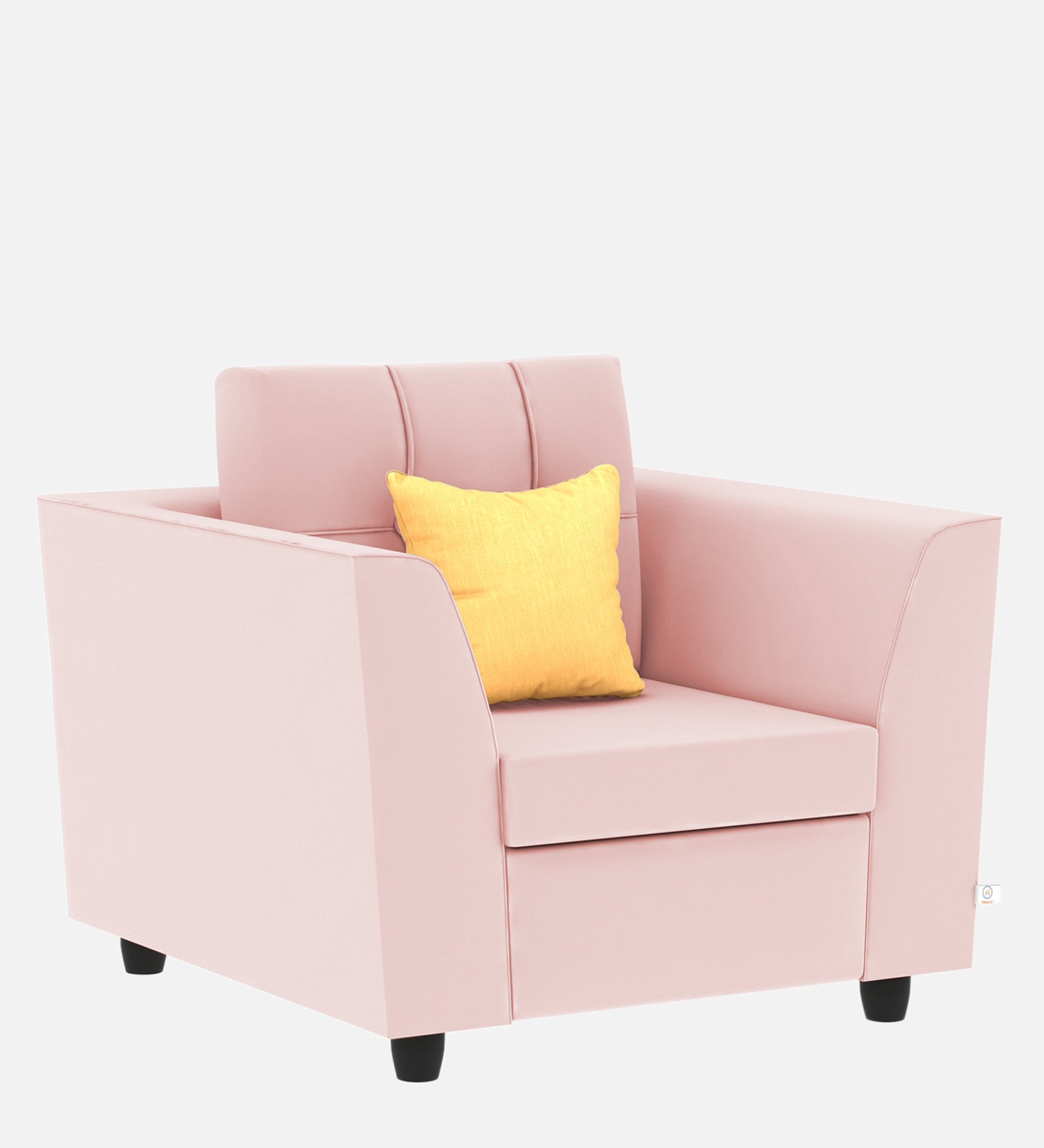 Nestin Velvet 1 Seater Sofa in Millennial Pink Colour