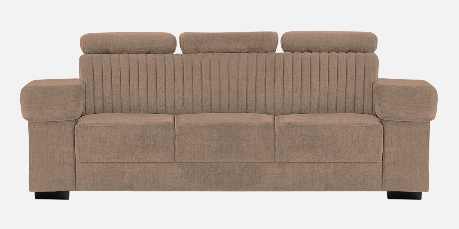 Draco Fabric 3 Seater Sofa In Cookie Beige Colour - Febonic Living