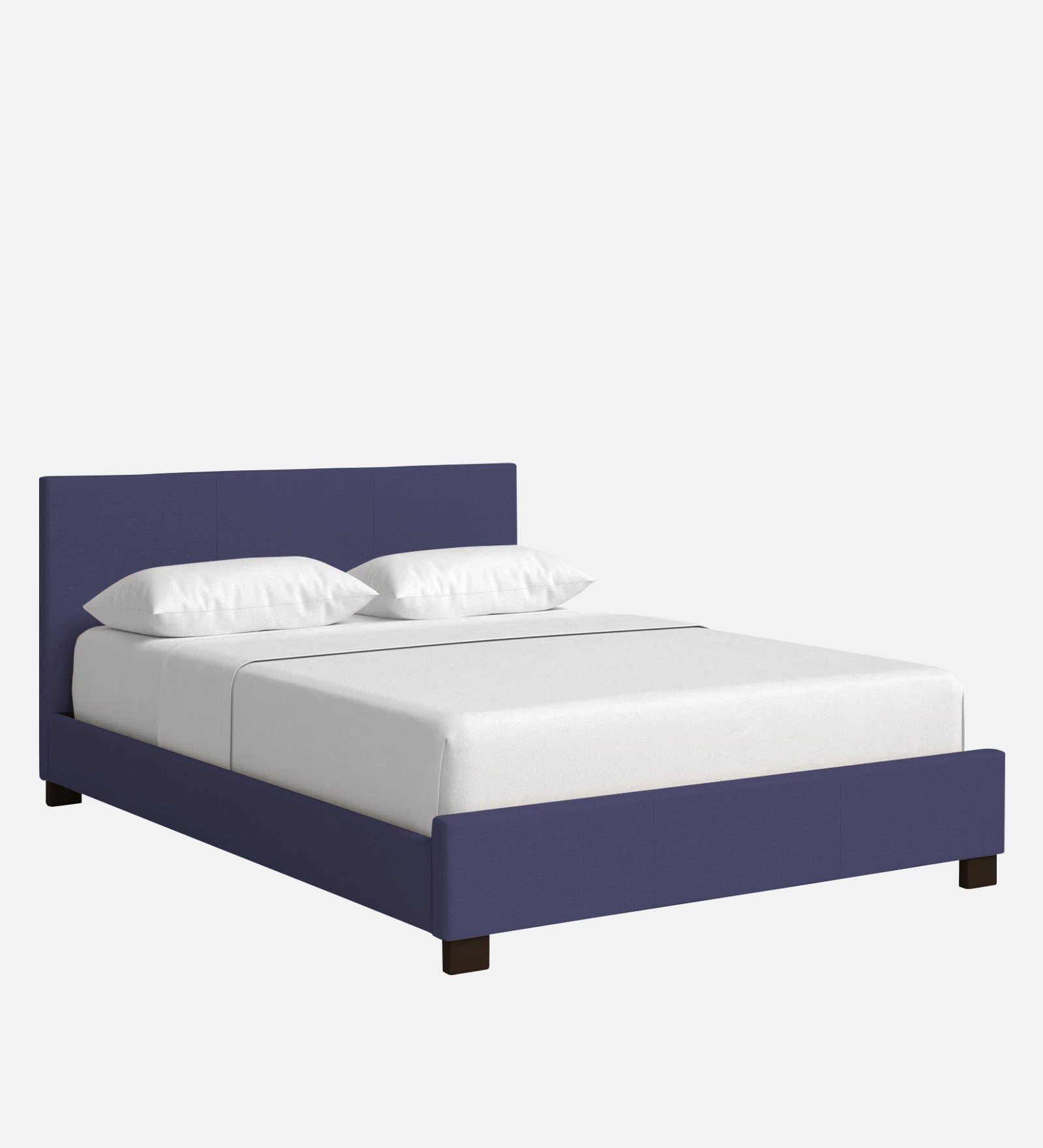 Lora Fabric King Size Bed in Denim Blue Colour