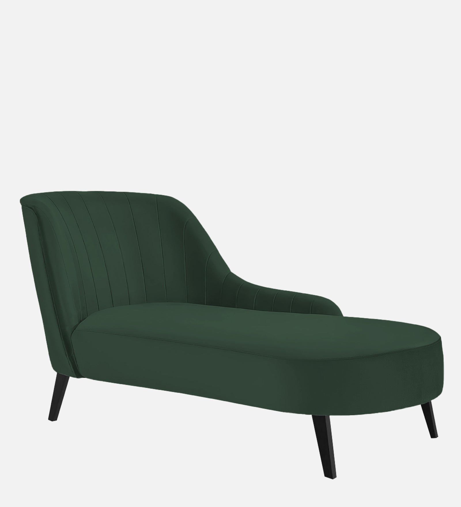 Flora Velvet RHS Chaise Lounger in Amazon Green Colour