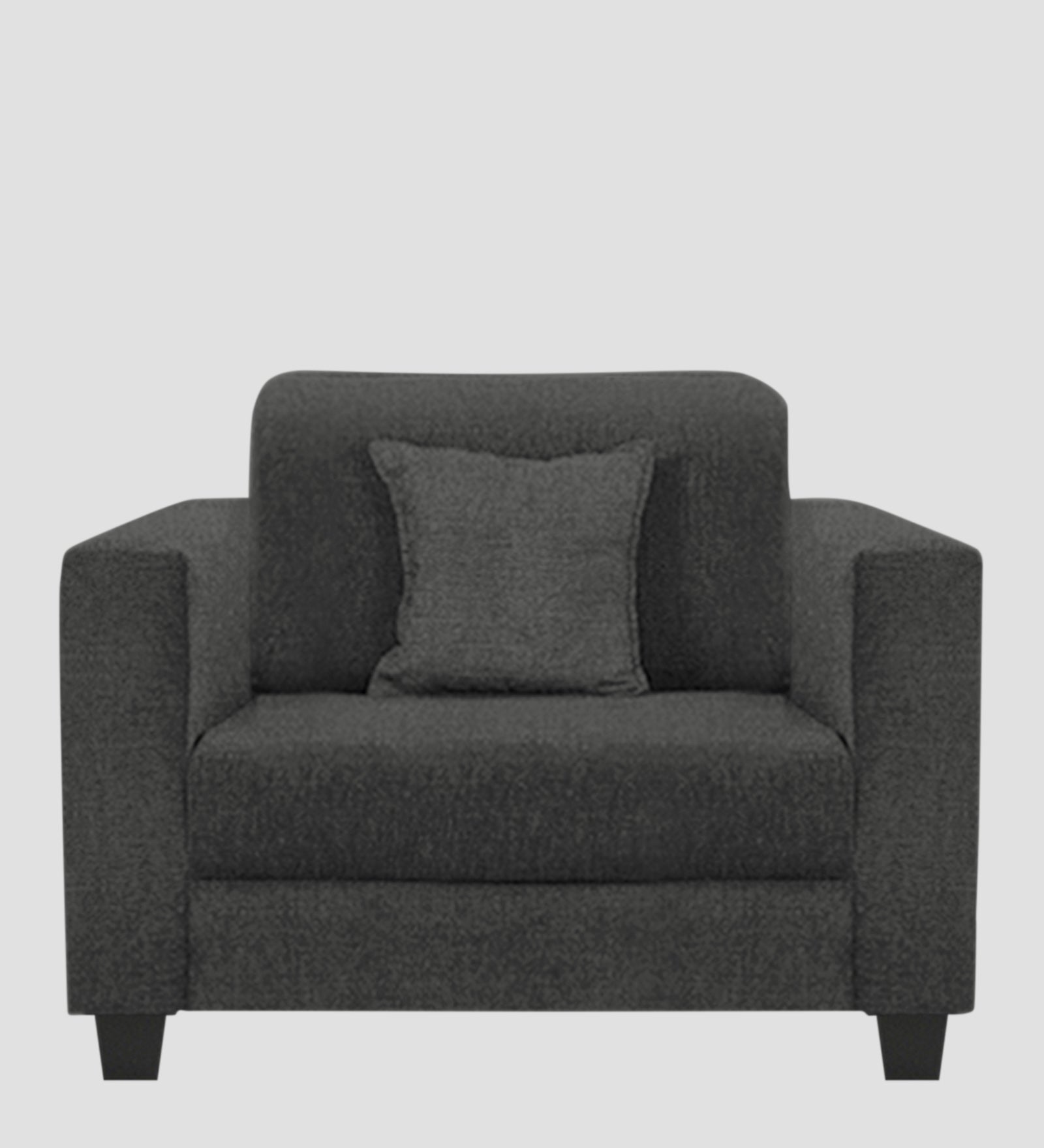 Nebula Fabric 1 Seater Sofa In  Charcoal Grey Colour - Febonic Living