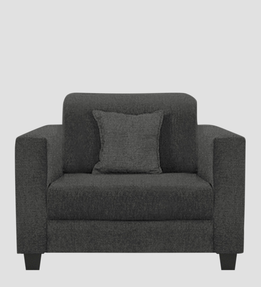 Nebula Fabric 1 Seater Sofa In Charcoal Grey Colour - Febonic Living