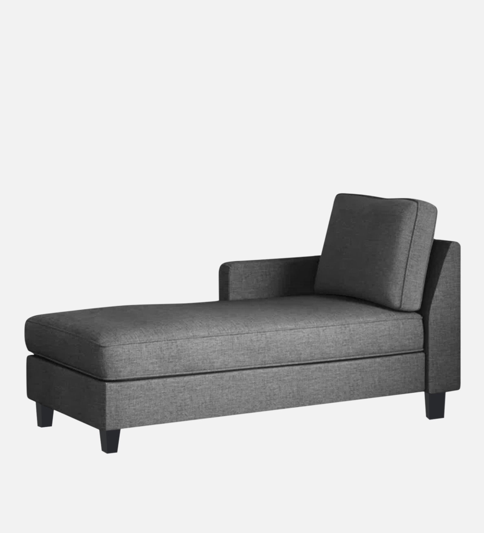 Harry Fabric LHS Chaise Lounger in Charcoal Grey Colour