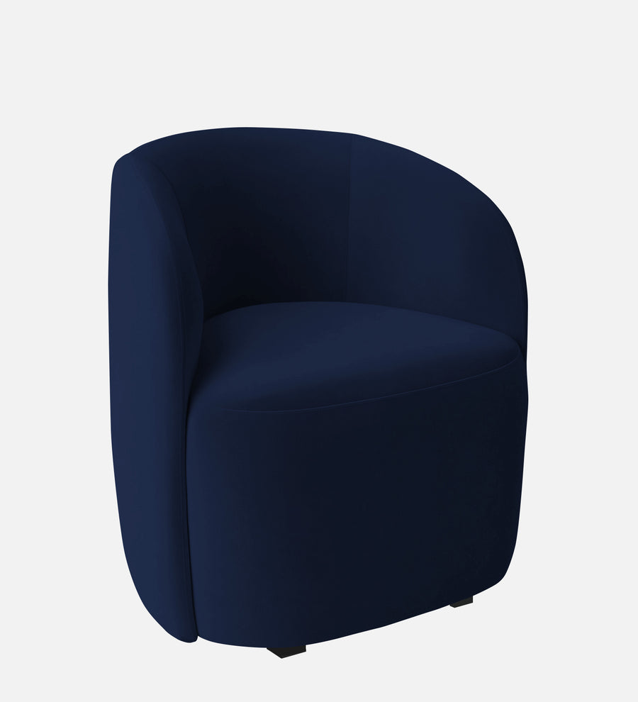 Lucky Velvet Lounge Chair In Indigo Blue Colour - Febonic Living