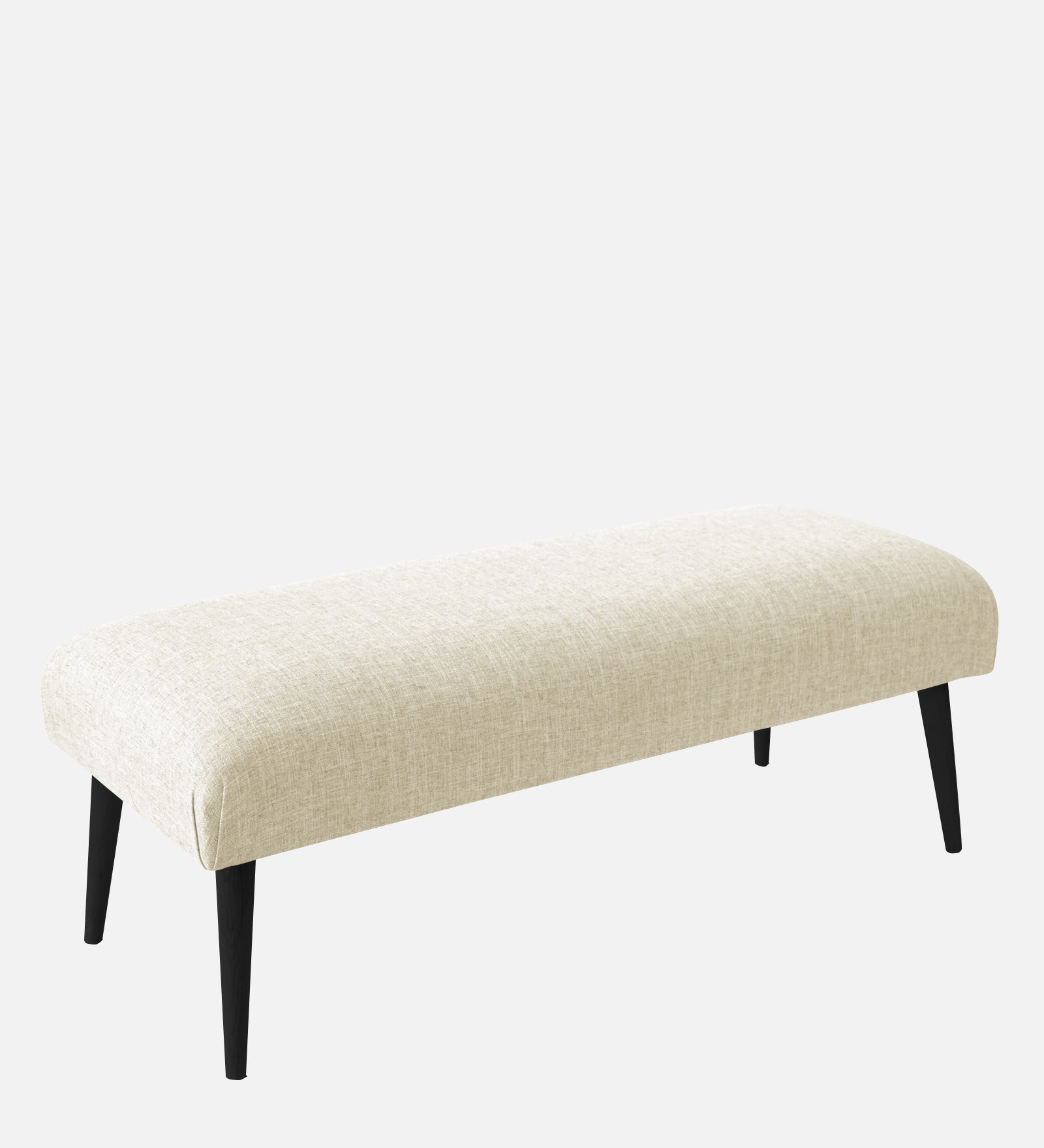 Adon Velvet Bench In Warm White Colour