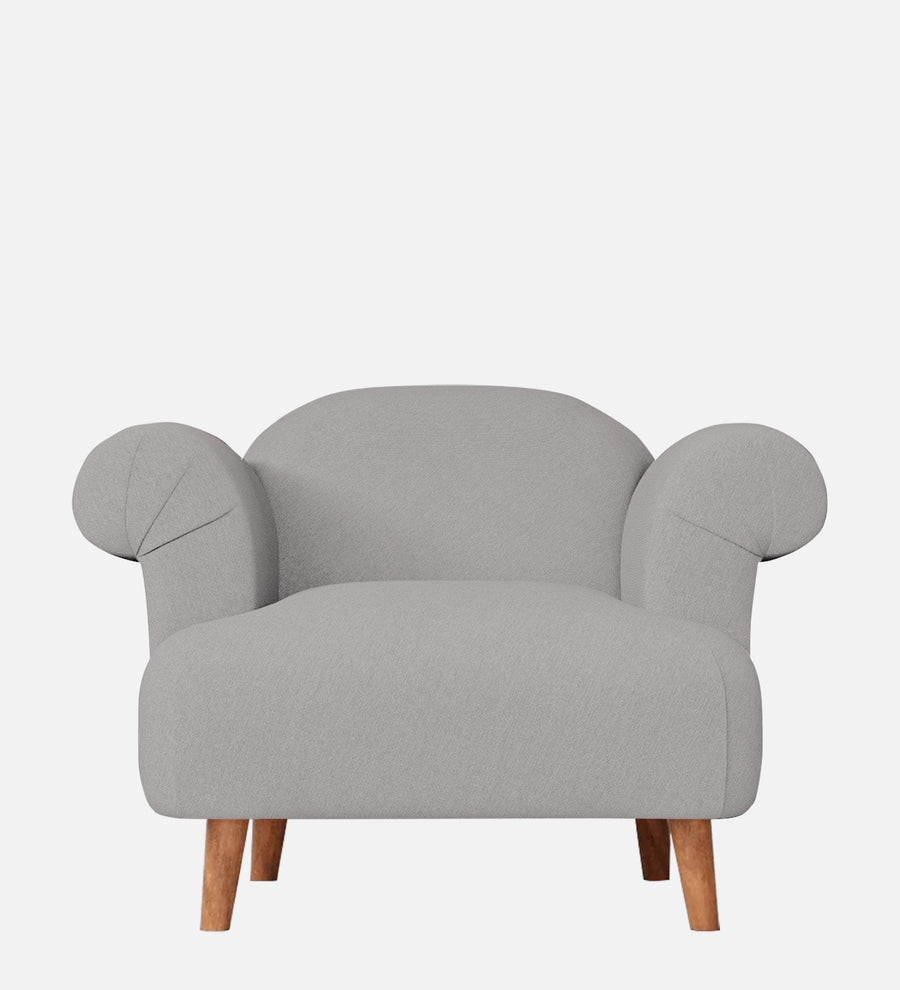 Barber Fabric 1 Seater Sofa In Silver Grey Colour - Febonic Living