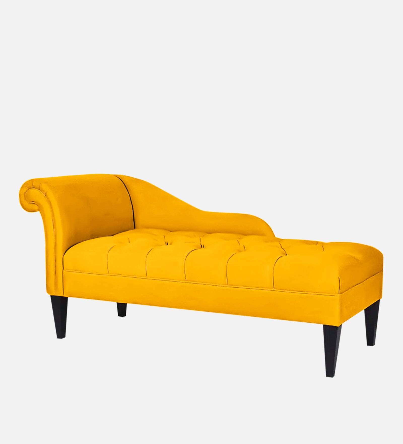 Adria Fabric RHS Chaise Lounger in Bold Yellow Colour