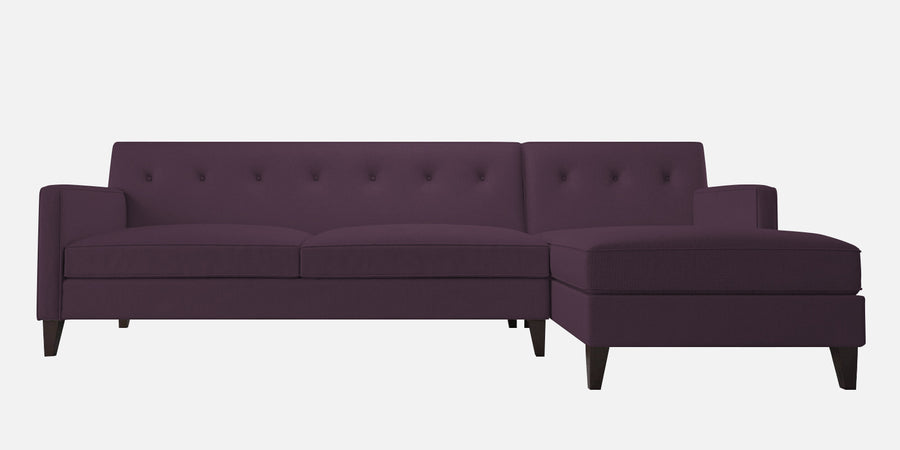 Miller Fabric Lhs Sectional Sofa 3 Lounger In Greek Purple Colour - Febonic Living