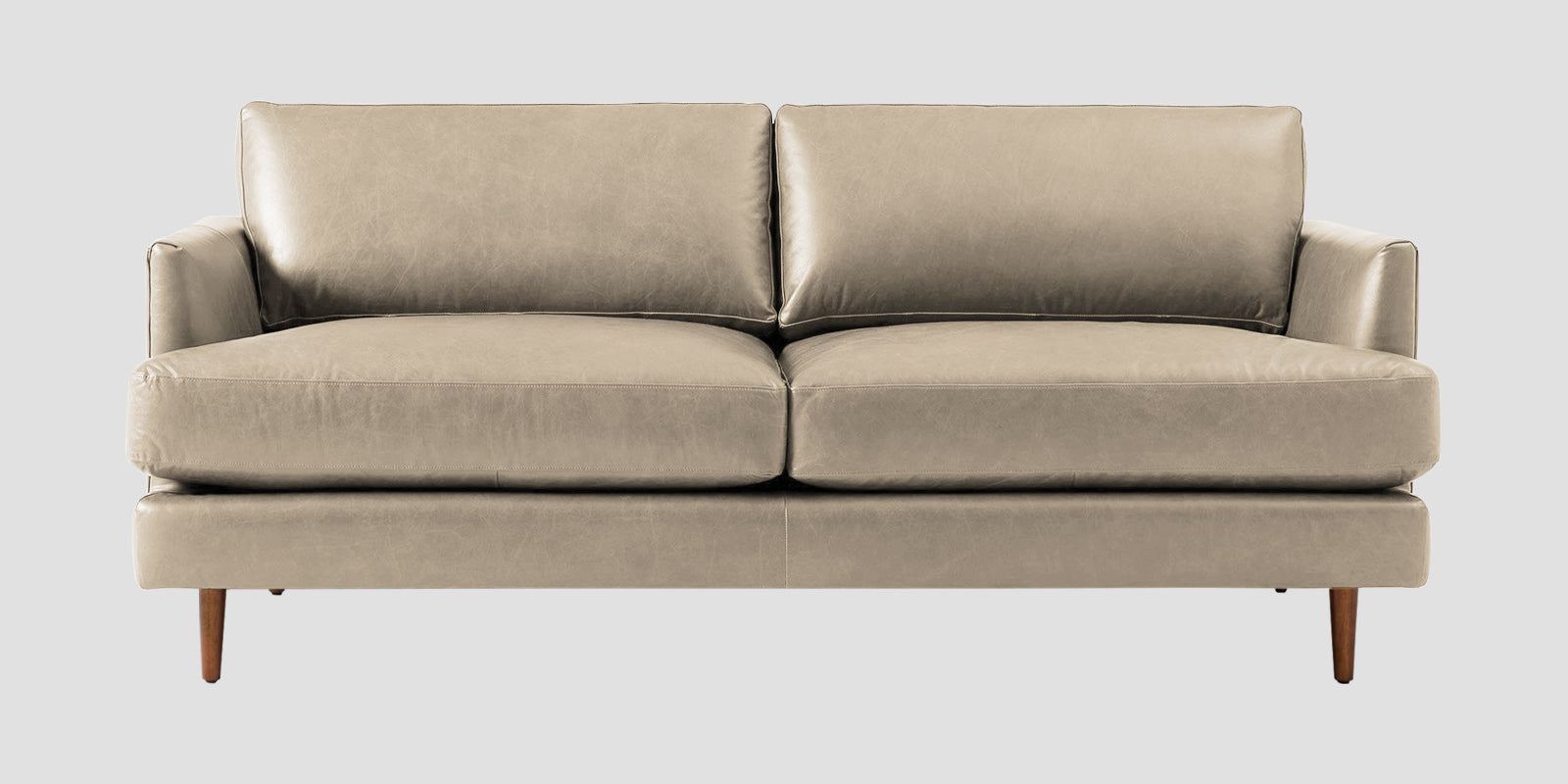 Sterio Leatherette 2 Seater Sofa In Marble Beige Colour - Febonic Living