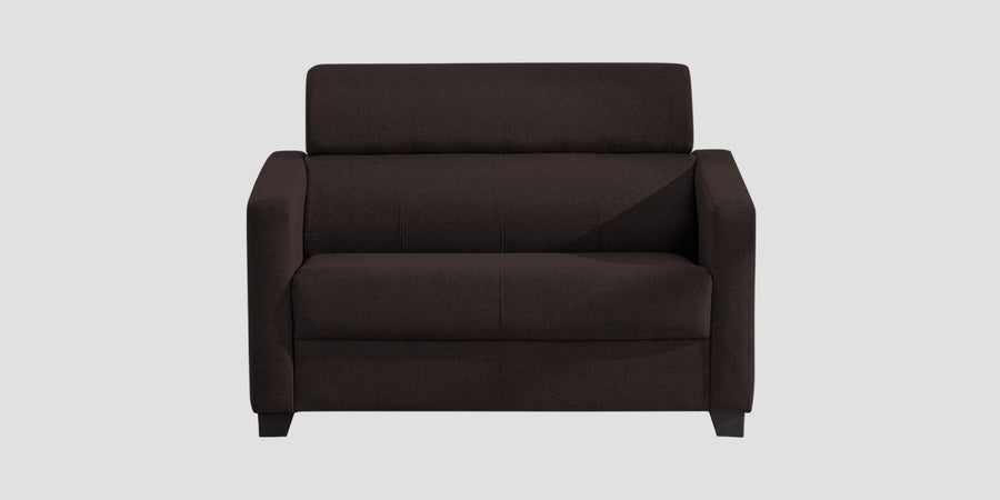 Devo Fabric 2 Seater Sofa In Dark Brown Colour - Febonic Living