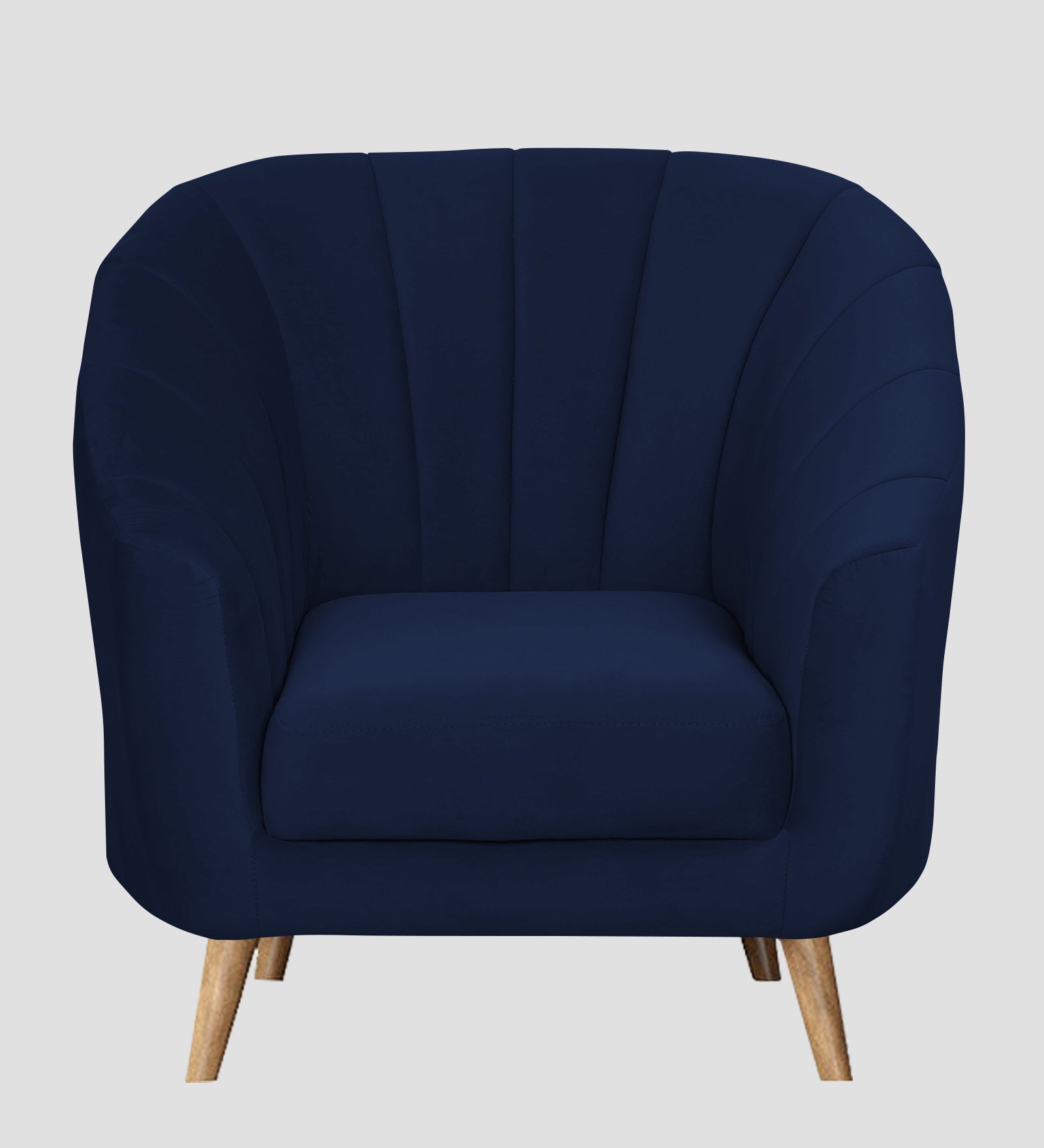 Nancy Velvet 1 Seater Sofa in Indigo Blue Colour