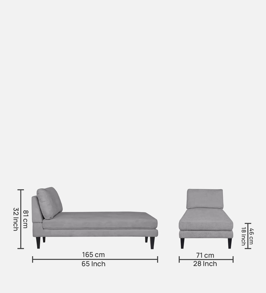 Nadia Fabric Chaise Lounger In Lit Grey Colour - Febonic Living