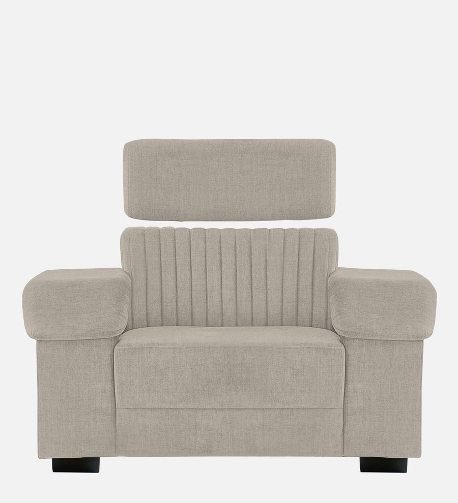 Draco Fabric 1 Seater Sofa In Ash Grey Colour - Febonic Living