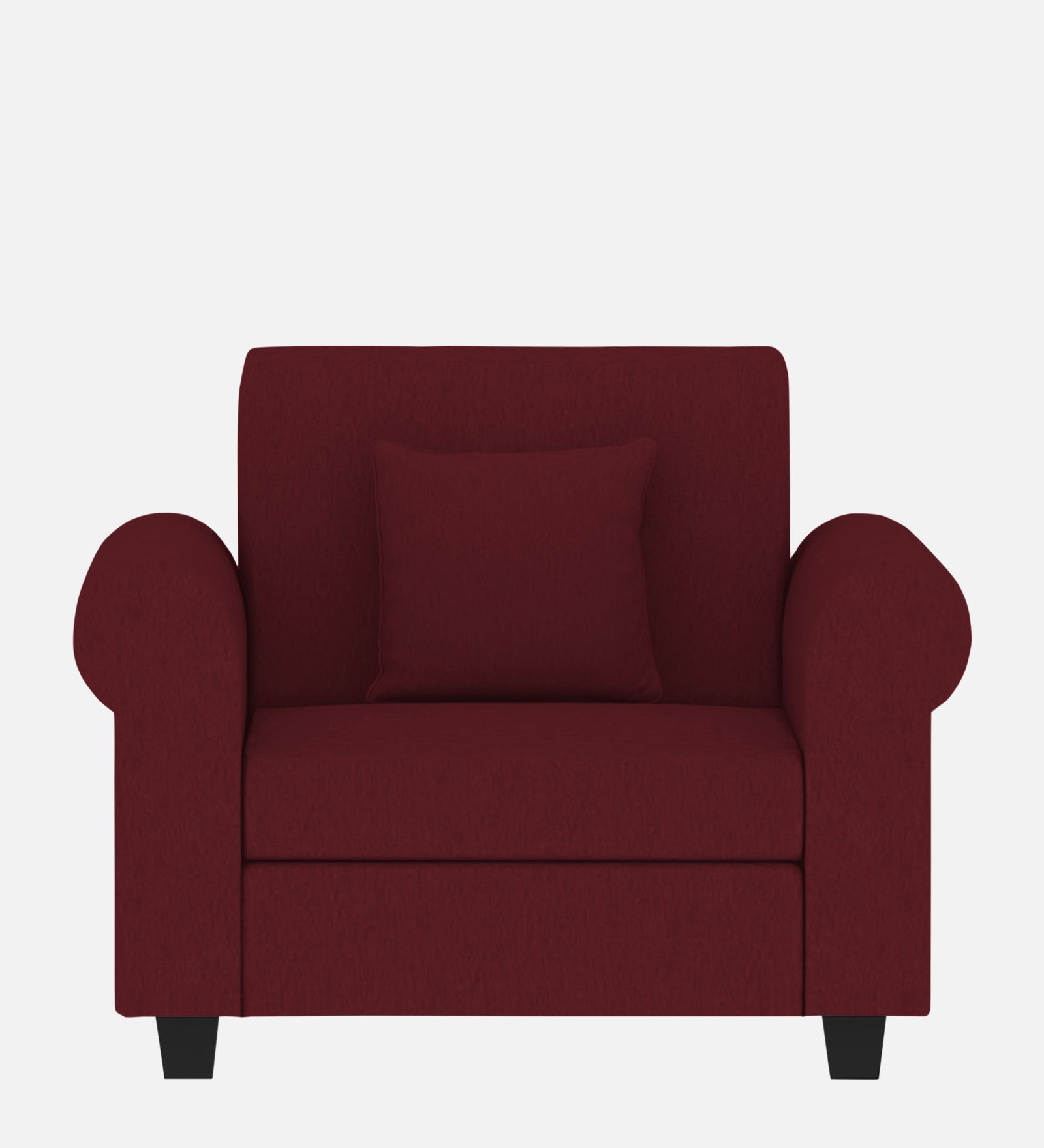 Derado Fabric 1 Seater Sofa in Blood Maroon Colour