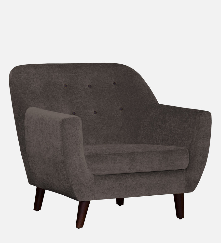 German Fabric 1 Seater Sofa In Caspa Brown Colour - Febonic Living