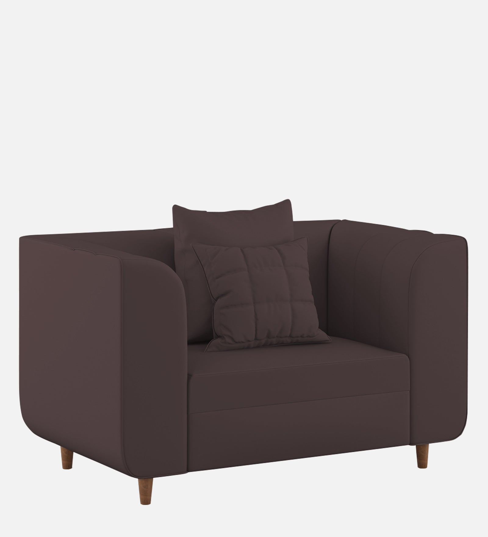 Sumo Velvet 1 Seater Sofa in Mocha Brown Colour